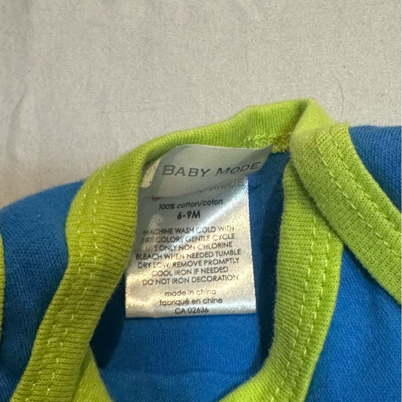 Baby Mode - NWT - Blue and Green Kids One Piece/sleeveless body suit - Picture 2 of 3